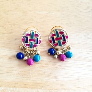 Colorful Gold-Tone Earrings